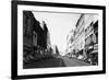 View of Broadway - Tacoma, WA-Lantern Press-Framed Premium Giclee Print