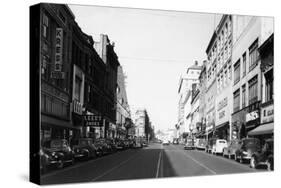 View of Broadway - Tacoma, WA-Lantern Press-Stretched Canvas