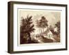 View of Brook Green, Hammersmith, London, C1820-EB-Framed Giclee Print