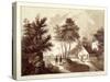 View of Brook Green, Hammersmith, London, C1820-EB-Stretched Canvas