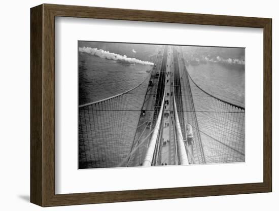 View of Brooklyn Bridge from Bridge Tower, New York-null-Framed Photographic Print