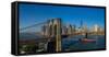 View of Brooklyn Bridge, New York City, New York State, USA-null-Framed Stretched Canvas