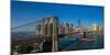 View of Brooklyn Bridge, New York City, New York State, USA-null-Mounted Photographic Print