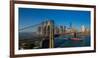 View of Brooklyn Bridge, New York City, New York State, USA-null-Framed Photographic Print