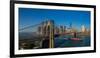 View of Brooklyn Bridge, New York City, New York State, USA-null-Framed Photographic Print