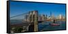 View of Brooklyn Bridge, New York City, New York State, USA-null-Framed Stretched Canvas