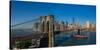 View of Brooklyn Bridge, New York City, New York State, USA-null-Stretched Canvas