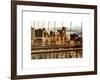 View of Brooklyn Bridge of the Watchtower Building at Sunset-Philippe Hugonnard-Framed Art Print