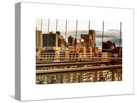 View of Brooklyn Bridge of the Watchtower Building at Sunset-Philippe Hugonnard-Stretched Canvas