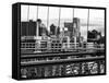 View of Brooklyn Bridge of the Watchtower Building-Philippe Hugonnard-Framed Stretched Canvas