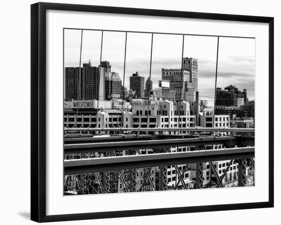 View of Brooklyn Bridge of the Watchtower Building-Philippe Hugonnard-Framed Photographic Print