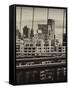 View of Brooklyn Bridge of the Watchtower Building-Philippe Hugonnard-Framed Stretched Canvas