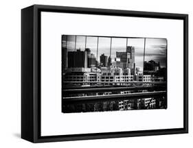 View of Brooklyn Bridge of the Watchtower Building-Philippe Hugonnard-Framed Stretched Canvas