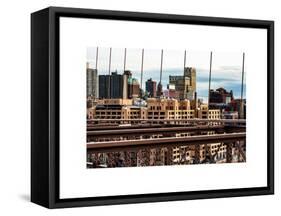 View of Brooklyn Bridge of the Watchtower Building-Philippe Hugonnard-Framed Stretched Canvas