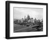 View of Brooklyn Bridge with New York City Skyline in Background-null-Framed Photographic Print