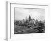 View of Brooklyn Bridge with New York City Skyline in Background-null-Framed Photographic Print