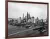 View of Brooklyn Bridge with New York City Skyline in Background-null-Framed Photographic Print