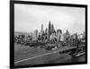 View of Brooklyn Bridge with New York City Skyline in Background-null-Framed Photographic Print