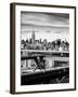 View of Brooklyn Bridge with the Empire State Buildings-Philippe Hugonnard-Framed Photographic Print