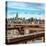 View of Brooklyn Bridge with the Empire State Buildings-Philippe Hugonnard-Stretched Canvas