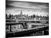 View of Brooklyn Bridge with the Empire State Buildings-Philippe Hugonnard-Mounted Photographic Print