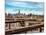 View of Brooklyn Bridge with the Empire State Buildings-Philippe Hugonnard-Mounted Photographic Print