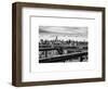 View of Brooklyn Bridge with the Empire State Buildings-Philippe Hugonnard-Framed Art Print