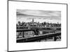 View of Brooklyn Bridge with the Empire State Buildings-Philippe Hugonnard-Mounted Art Print