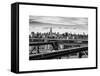 View of Brooklyn Bridge with the Empire State Buildings-Philippe Hugonnard-Framed Stretched Canvas