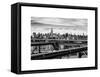 View of Brooklyn Bridge with the Empire State Buildings-Philippe Hugonnard-Framed Stretched Canvas