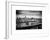 View of Brooklyn Bridge with the Empire State Buildings-Philippe Hugonnard-Framed Art Print