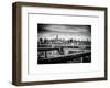 View of Brooklyn Bridge with the Empire State Buildings-Philippe Hugonnard-Framed Art Print