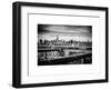 View of Brooklyn Bridge with the Empire State Buildings-Philippe Hugonnard-Framed Art Print