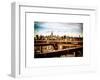 View of Brooklyn Bridge with the Empire State Buildings-Philippe Hugonnard-Framed Art Print