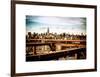 View of Brooklyn Bridge with the Empire State Buildings-Philippe Hugonnard-Framed Art Print