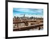 View of Brooklyn Bridge with the Empire State Buildings-Philippe Hugonnard-Framed Art Print