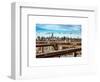 View of Brooklyn Bridge with the Empire State Buildings-Philippe Hugonnard-Framed Art Print