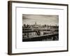 View of Brooklyn Bridge with the Empire State Buildings-Philippe Hugonnard-Framed Art Print