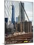 View of Brooklyn Bridge with the One World Trade Center (1WTC) and New York by Gehry Buildings-Philippe Hugonnard-Mounted Photographic Print