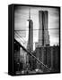 View of Brooklyn Bridge with the One World Trade Center (1WTC) and New York by Gehry Buildings-Philippe Hugonnard-Framed Stretched Canvas