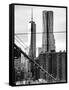 View of Brooklyn Bridge with the One World Trade Center (1WTC) and New York by Gehry Buildings-Philippe Hugonnard-Framed Stretched Canvas