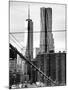 View of Brooklyn Bridge with the One World Trade Center (1WTC) and New York by Gehry Buildings-Philippe Hugonnard-Mounted Photographic Print