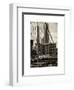 View of Brooklyn Bridge with the One World Trade Center (1WTC) and New York by Gehry Buildings-Philippe Hugonnard-Framed Art Print