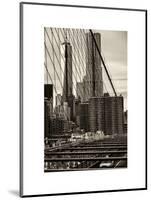 View of Brooklyn Bridge with the One World Trade Center (1WTC) and New York by Gehry Buildings-Philippe Hugonnard-Mounted Art Print