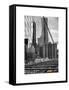 View of Brooklyn Bridge with the One World Trade Center (1WTC) and New York by Gehry Buildings-Philippe Hugonnard-Framed Stretched Canvas