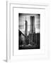 View of Brooklyn Bridge with the One World Trade Center (1WTC) and New York by Gehry Buildings-Philippe Hugonnard-Framed Art Print