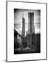 View of Brooklyn Bridge with the One World Trade Center (1WTC) and New York by Gehry Buildings-Philippe Hugonnard-Mounted Art Print