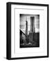 View of Brooklyn Bridge with the One World Trade Center (1WTC) and New York by Gehry Buildings-Philippe Hugonnard-Framed Art Print