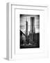 View of Brooklyn Bridge with the One World Trade Center (1WTC) and New York by Gehry Buildings-Philippe Hugonnard-Framed Art Print