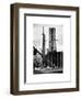 View of Brooklyn Bridge with the One World Trade Center (1WTC) and New York by Gehry Buildings-Philippe Hugonnard-Framed Art Print